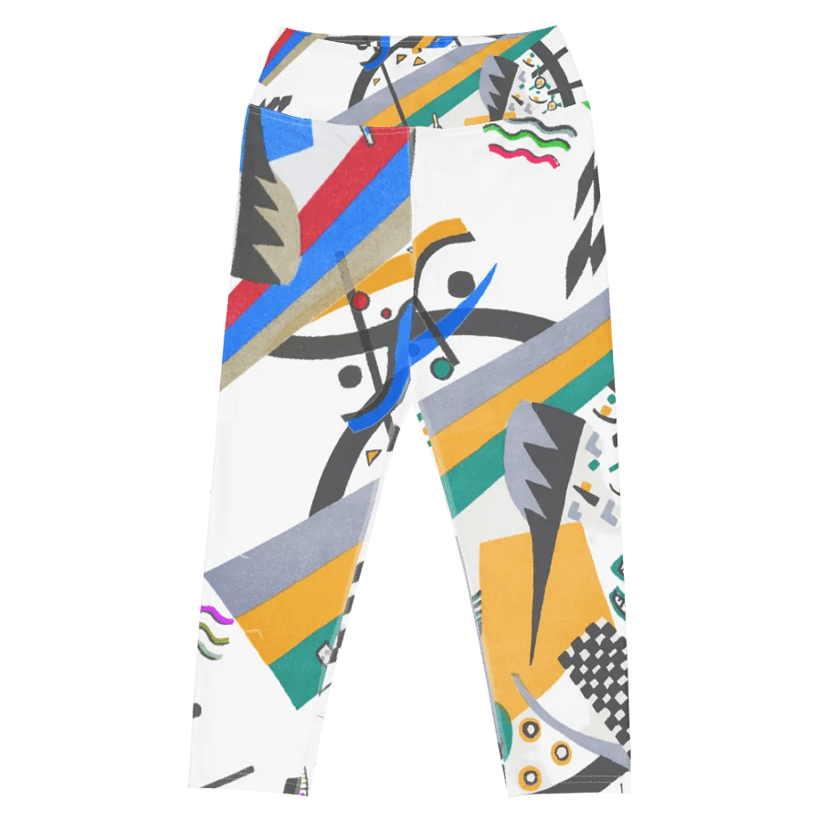 Abstract Lithographic Pattern Design Yoga Capri Legging - V4 product image (4)