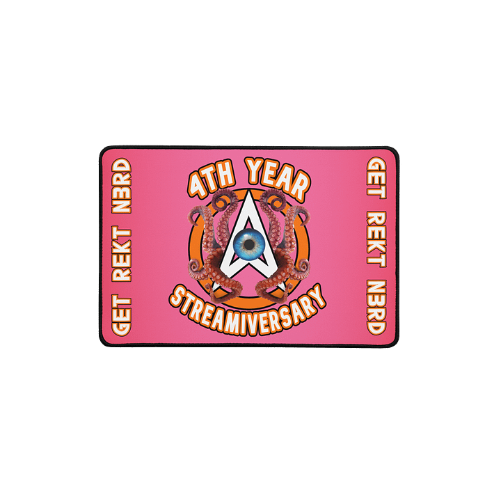 (Limited Edition) 4th Streamiversary 'OA-Cthulhu' Logo Desk Mat - *Pink Vibes Theme* product image (1)