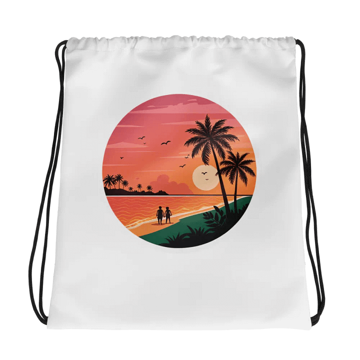 Tropical Sunset Adventure Drawstring Bag product image (1)