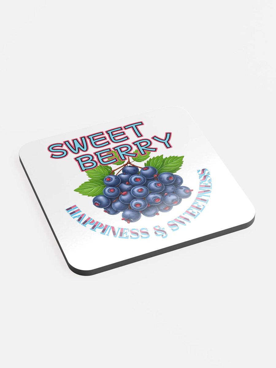 Sweet Berry Happiness And Sweetness Funky Glossed Cork Coaster product image (3)