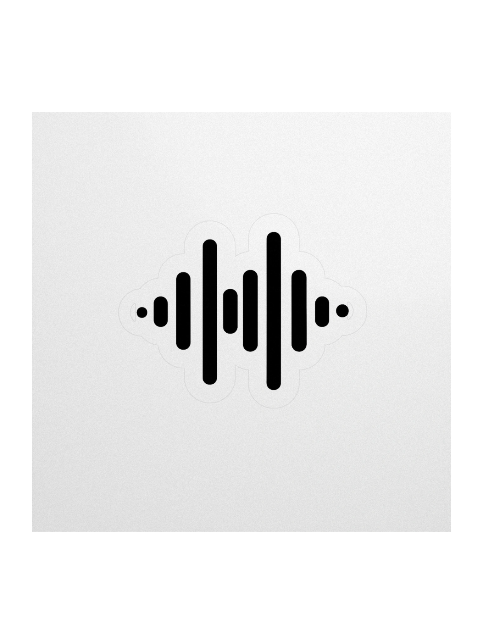 ASMR with MAPA Kiss-Cut Stickers – Black Soundwave Logo on White product image (2)