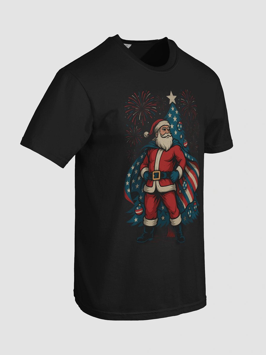 Patriotic Santa Claus American Flag Superhero Christmas Tree T-Shirt product image (14)