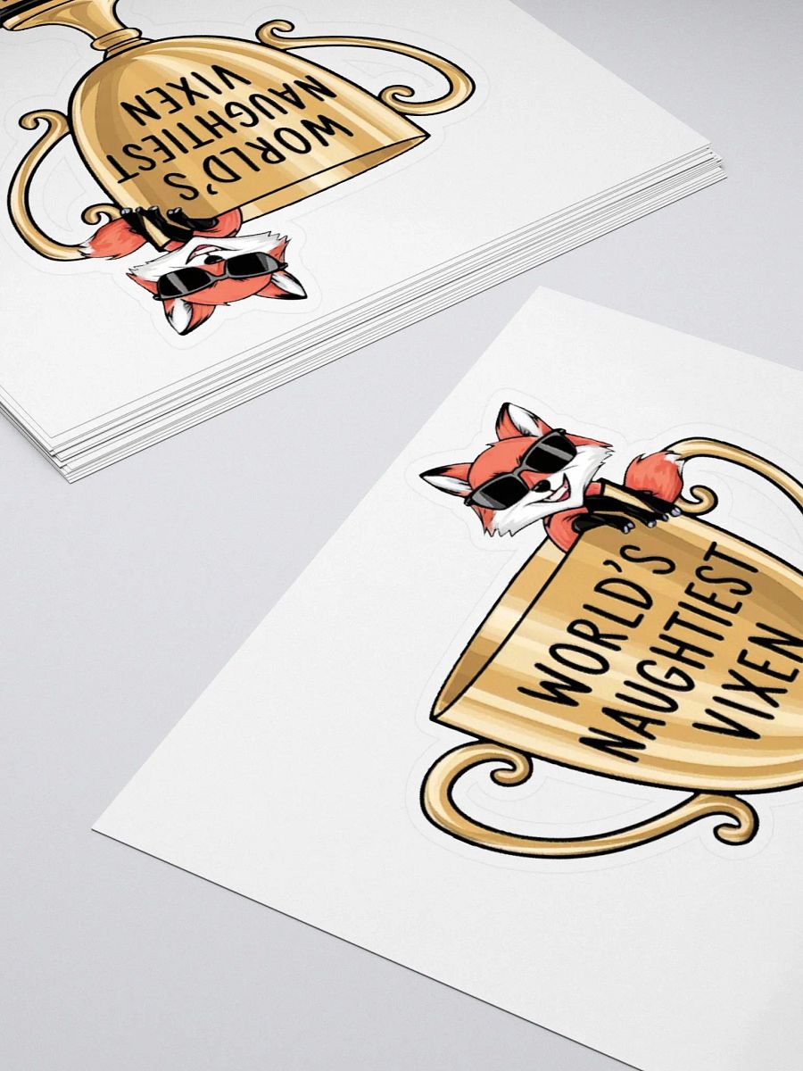 World's Naughtiest Vixen Trophy Vinyl Sticker product image (4)