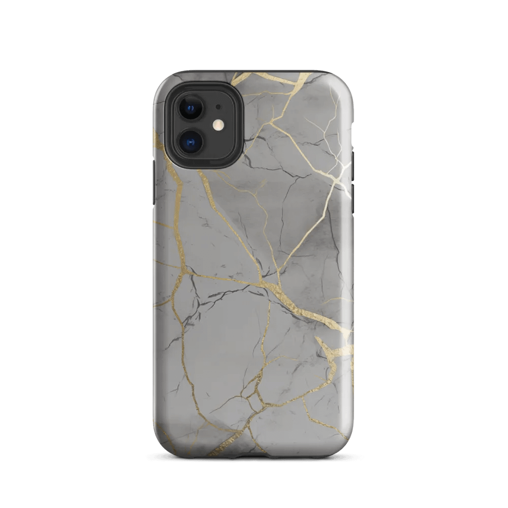 Grey & Gold Kintsugi Tough iPhone Case product image (47)