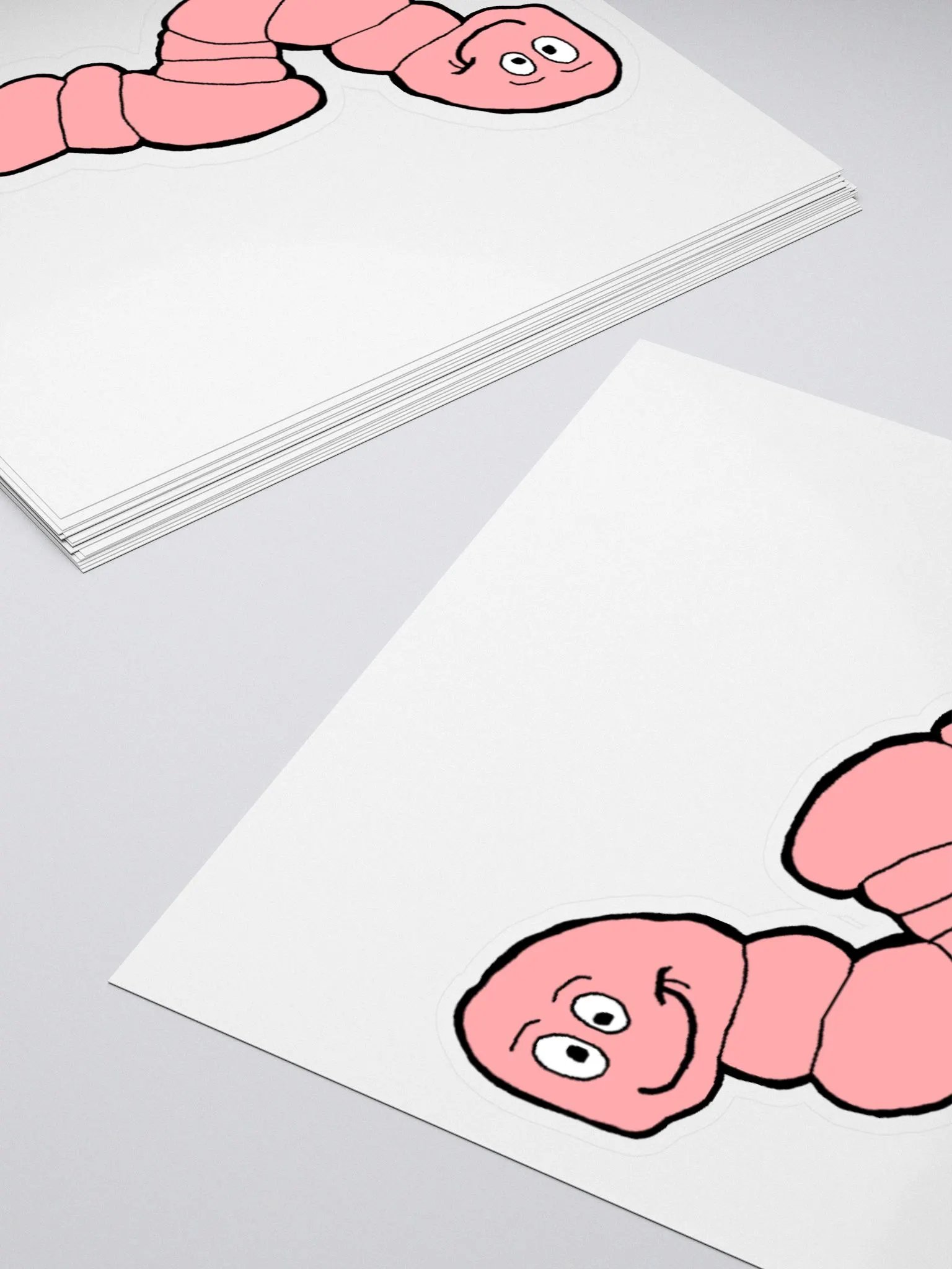 Cheerful Worm Kiss Cut Sticker product image (4)