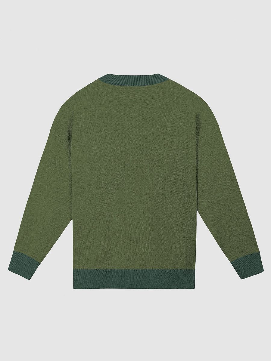 HABITUAL INSTIGATOR (lg. lined design, duotone green and white) knitwear relaxed crewneck product image (9)