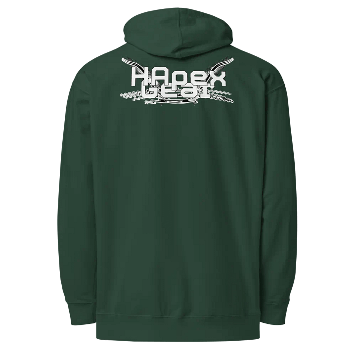 Midweight Hoodie - Embroidered - White HApex Gear Black Logo product image (1)