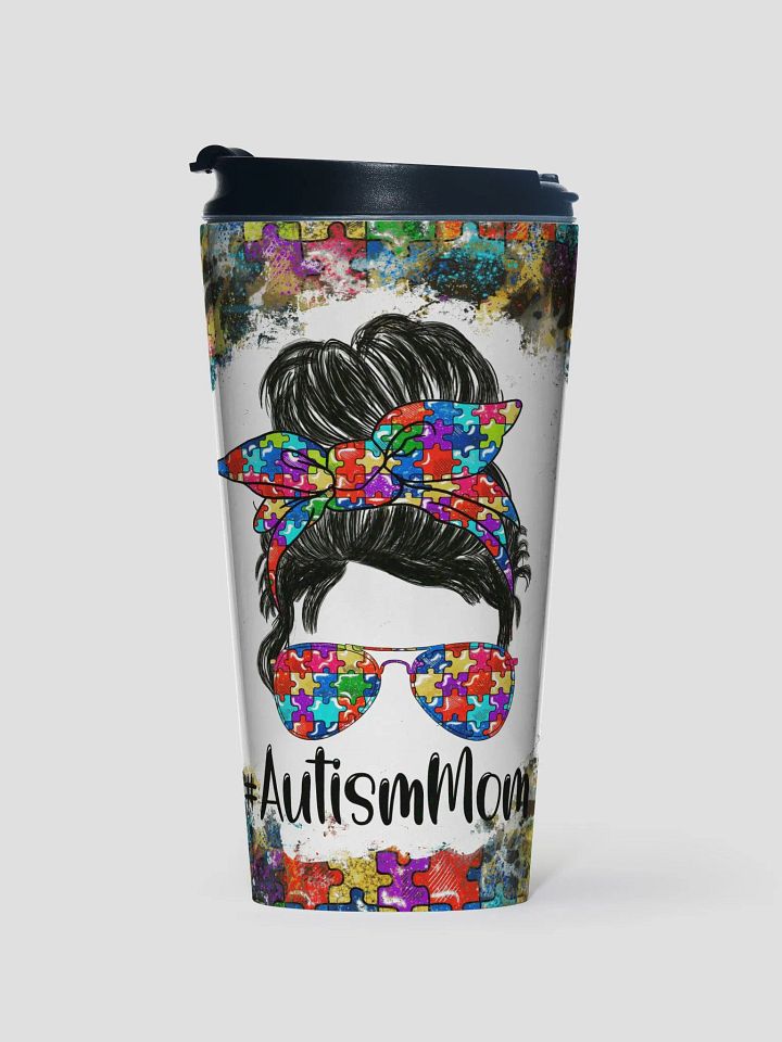 Autism Puzzle Mom Stainless Steel Travel Tumbler product image (1)
