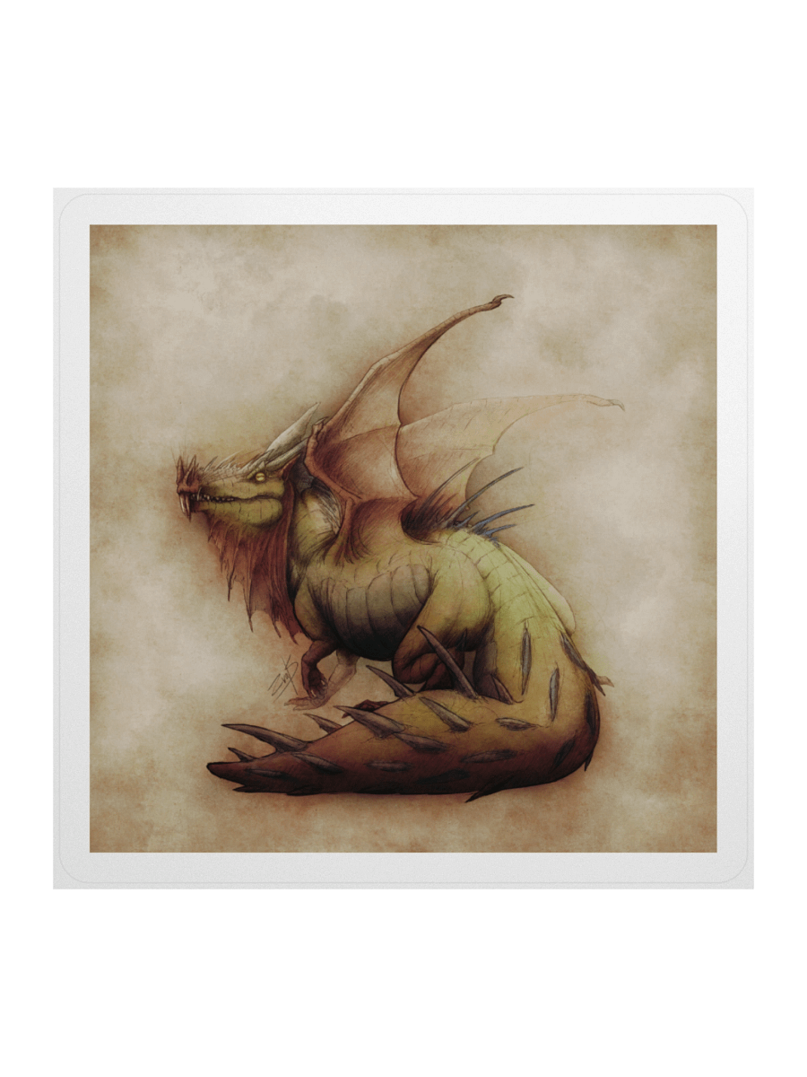 Dragon sketch - sticker product image (1)