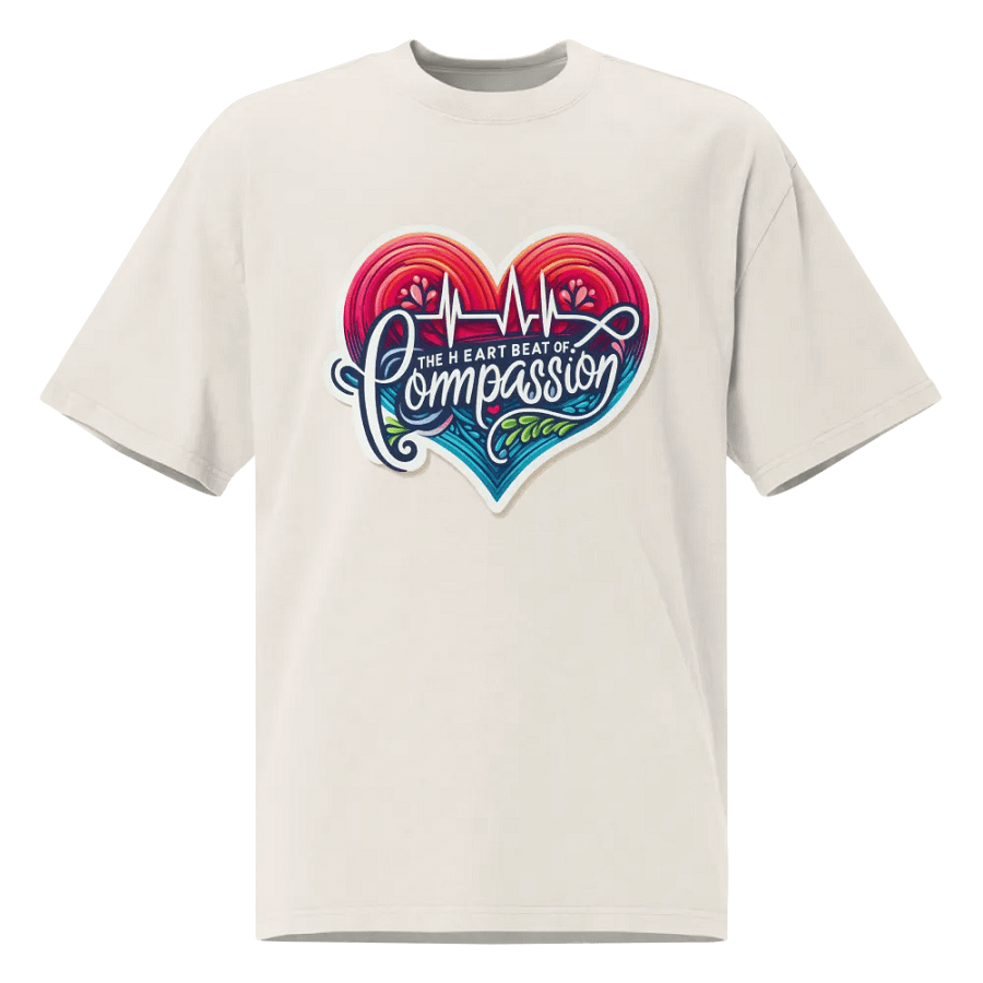 Compassionate Heartbeat Oversized Tee product image (3)
