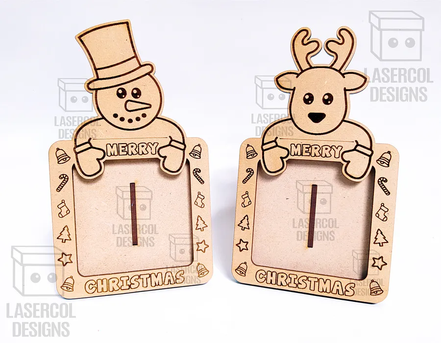 Christmas Photo Frame Ornaments DIY Set 2 - Laser Cut Files product image (6)