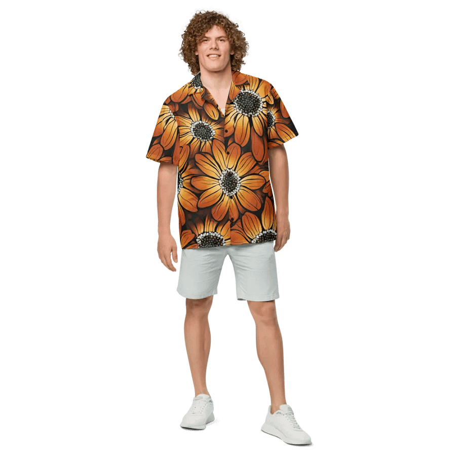 Sunset Blooms Hawaiian Shirt product image (4)