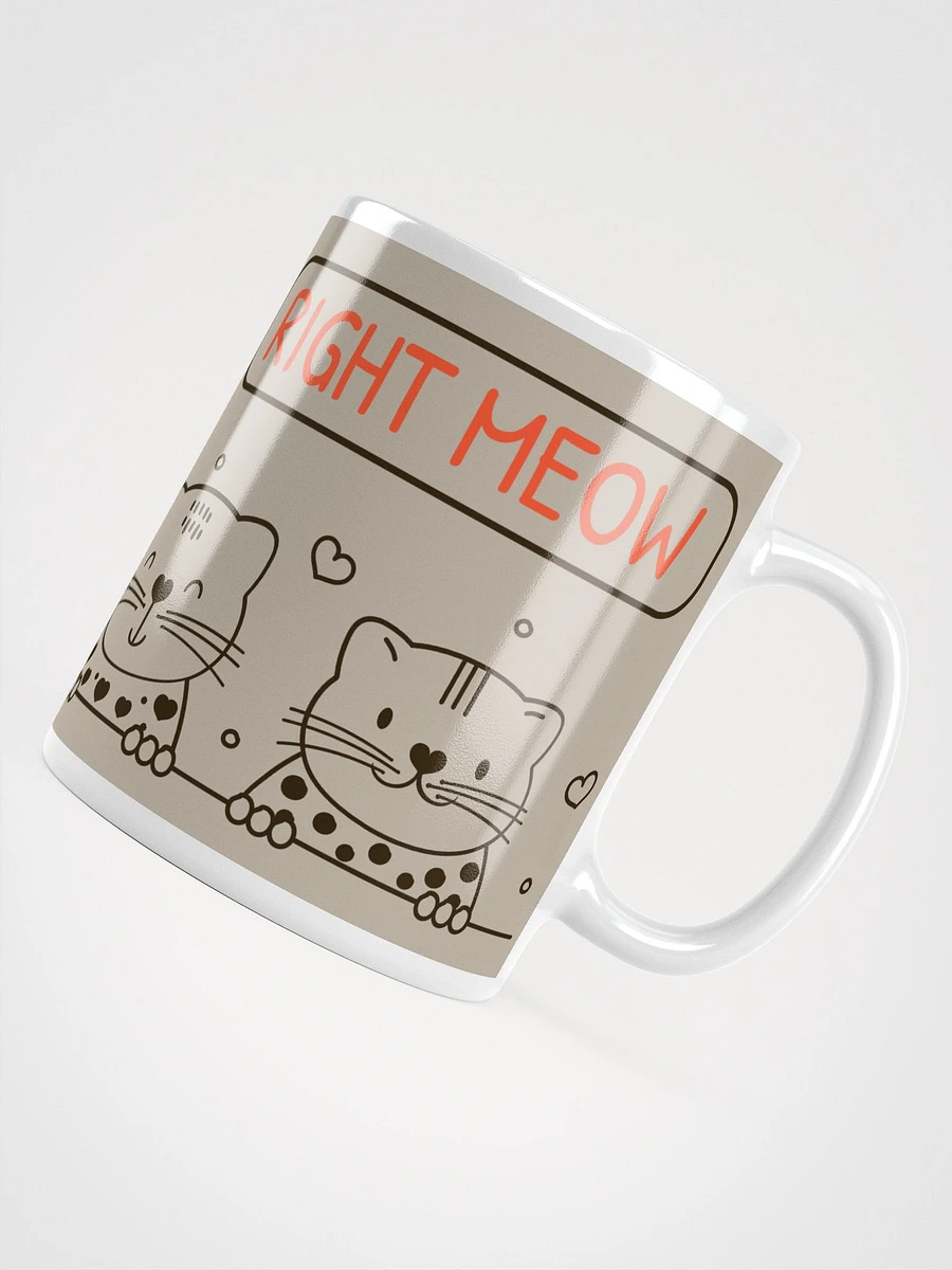 I Need Coffee Right Meow Ceramic Mug - Whimsical 11 oz or 15 oz Cat Lover's Coffee Cup product image (7)