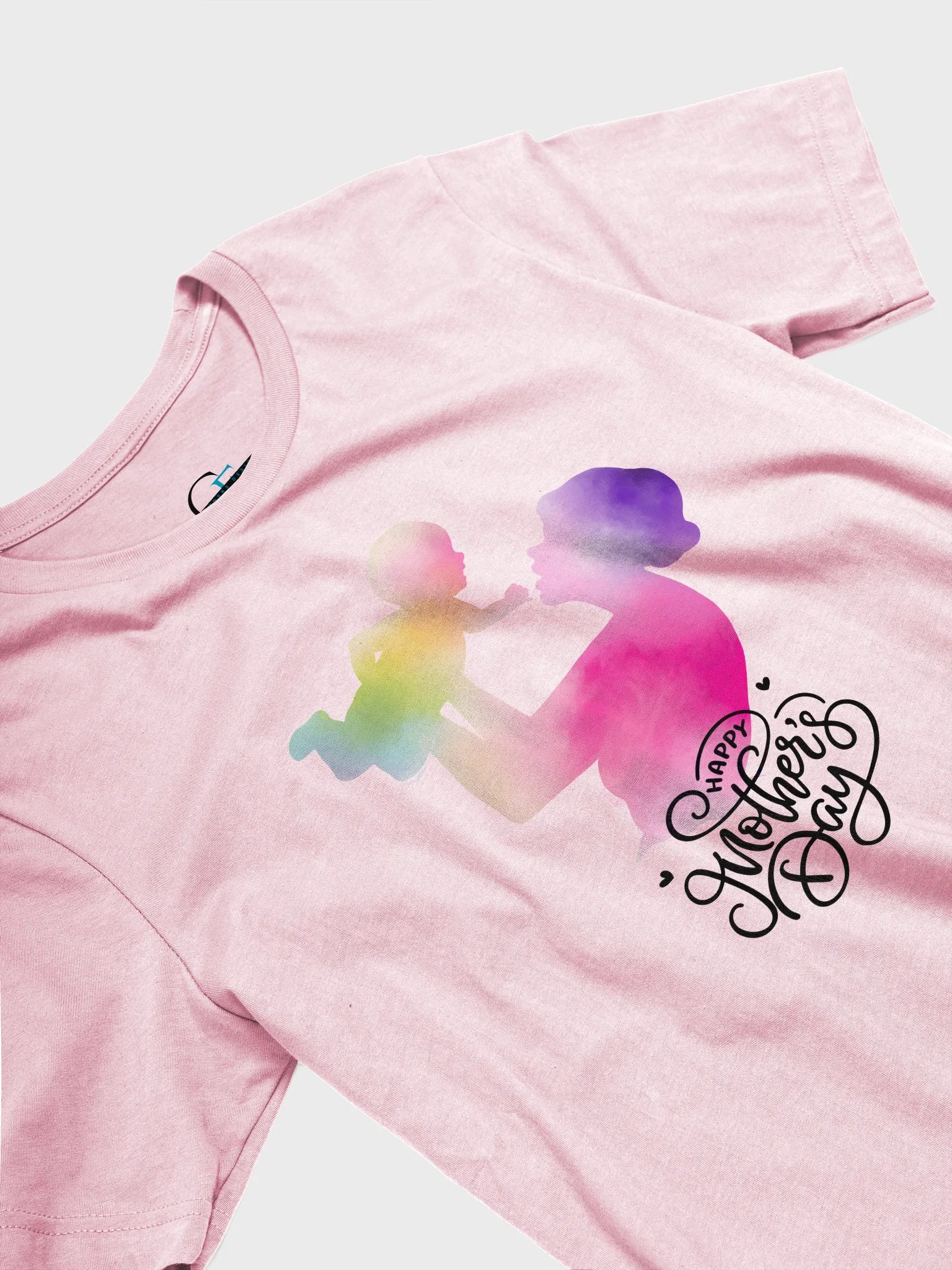 Bella + Canvas “Happy Mother’s Day” Watercolor Silhouette T-Shirt – Soft & Sentimental product image (26)