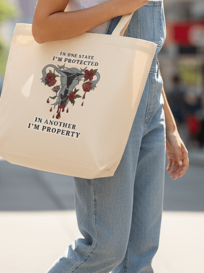 Barbed Wire Uterus — Organic Tote Bag product image (1)
