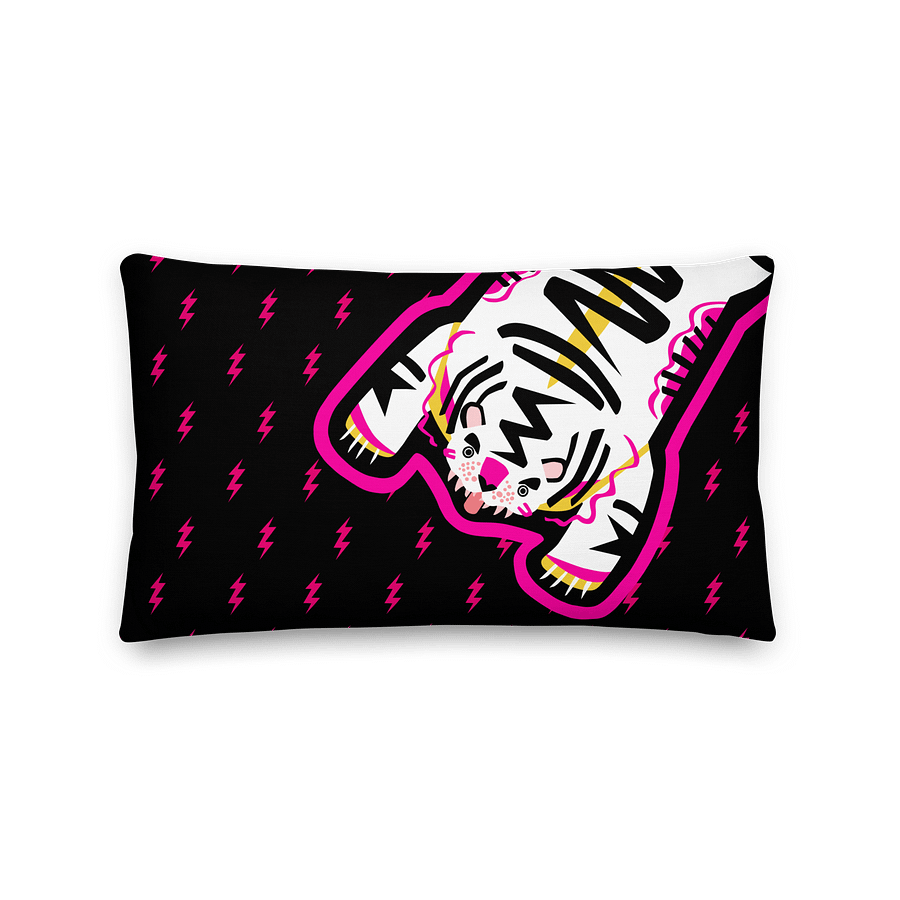 Electric Tigers on Pink & White - Pillow - 3 Size Choices product image (3)