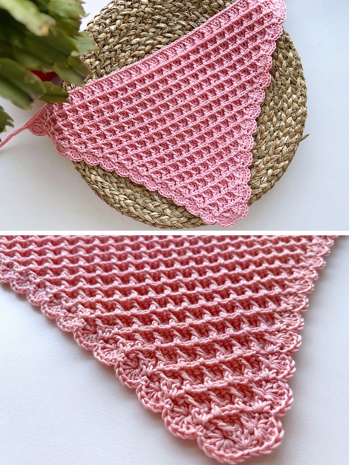 Crochet Pattern: Waffle Bandana product image (2)