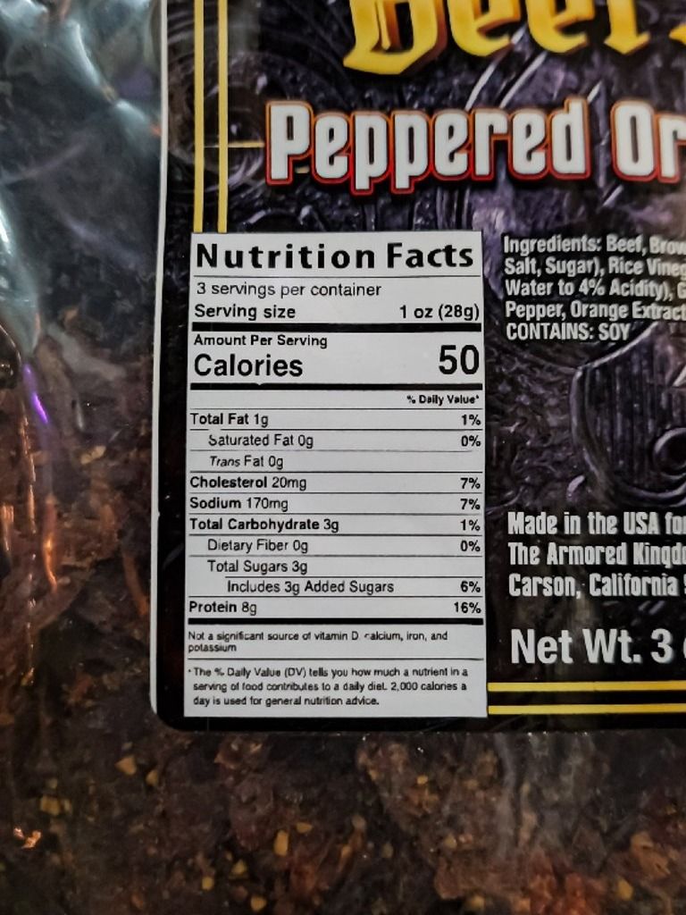 The Armored Kingdom Peppered Orange Teriyaki Jerky product image (4)