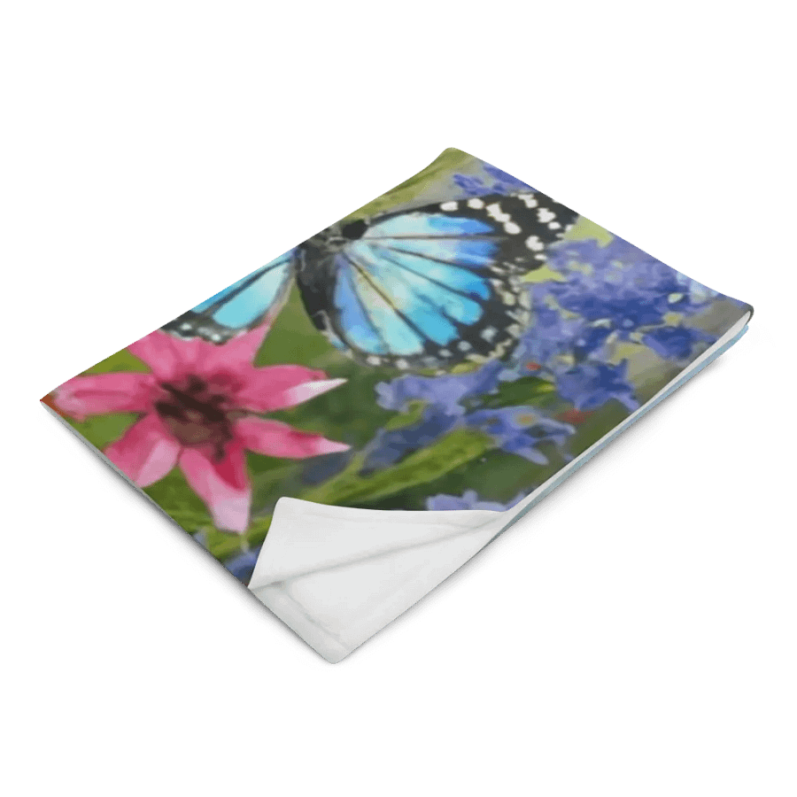 Discover the Beauty of Nature with Our Colorful Flowers & Butterflies Throw Blanket product image (4)