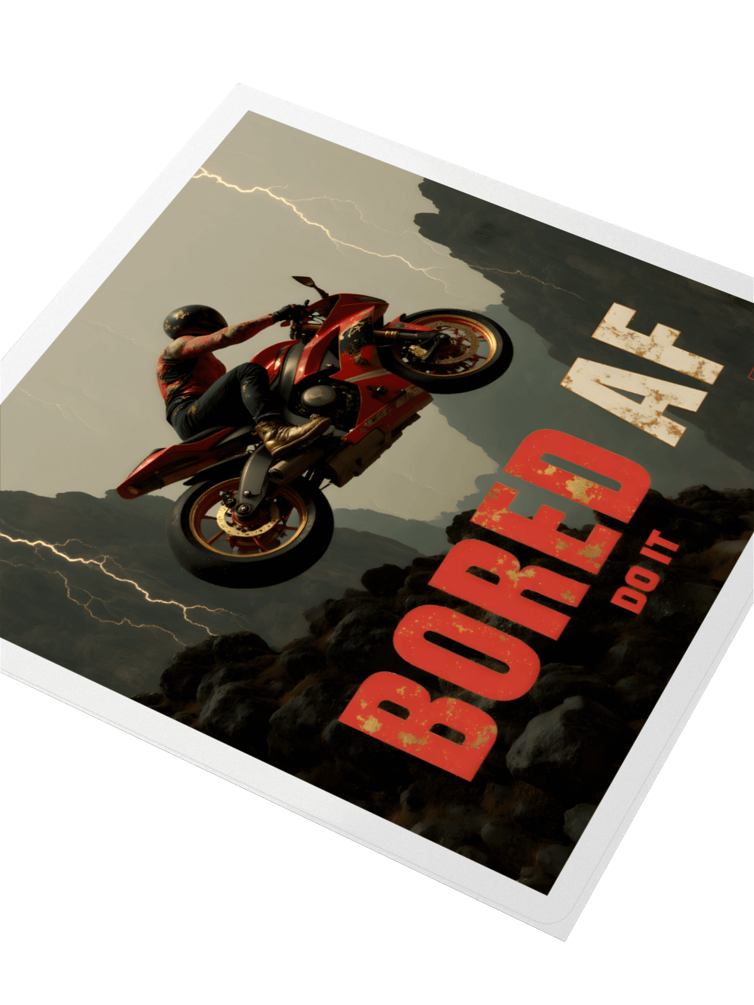 Mountain Moto Art Print – Bored AF Adventure Sticker product image (7)