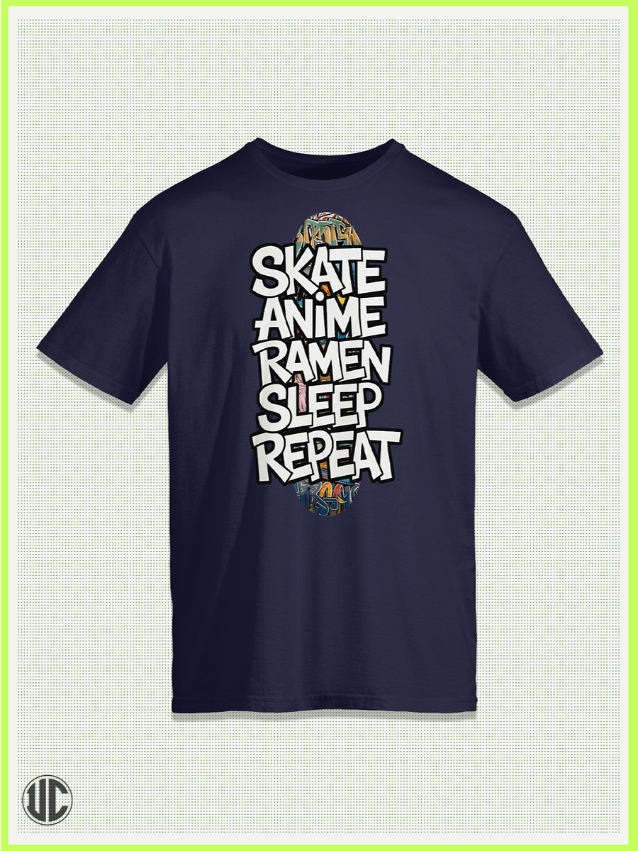Skate Anime Ramen Sleep Repeat T-Shirt product image (1)