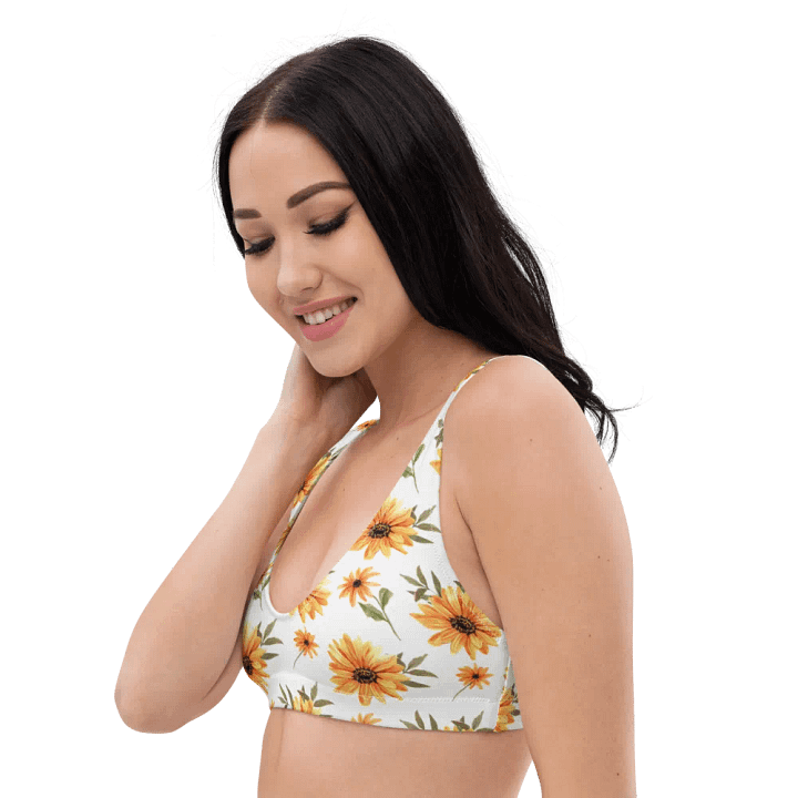 Watercolour Floral Pattern Padded Bikini Top - V2 product image (1)