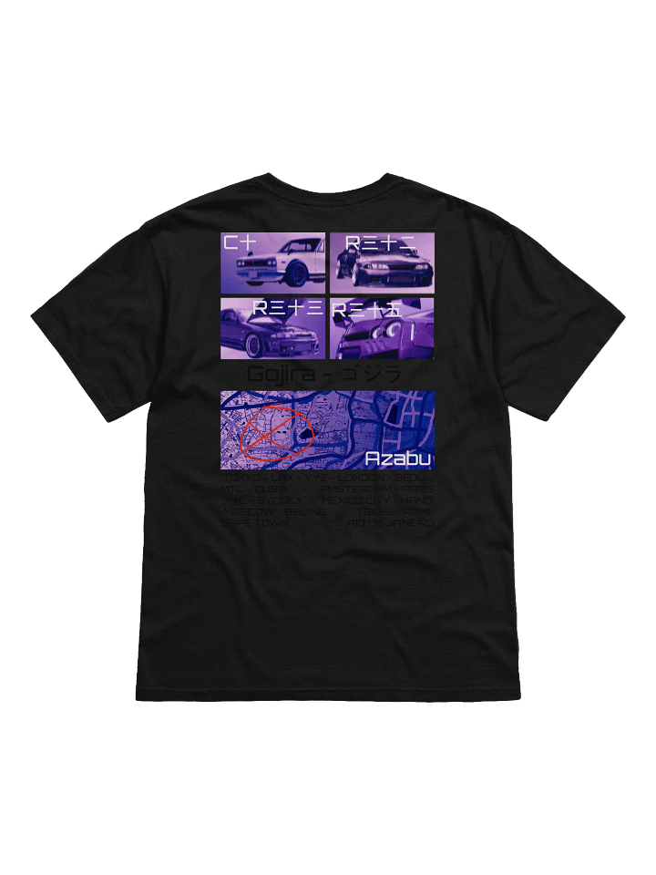 Gojira-Birthplace, List of Cities (Black) | Shirt product image (21)