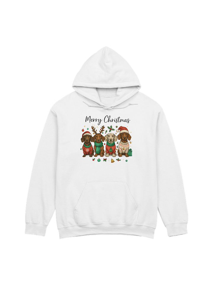 Merry Christmas Dachshund Sweater Hoodie – Festive Dog Lover Gift product image (33)