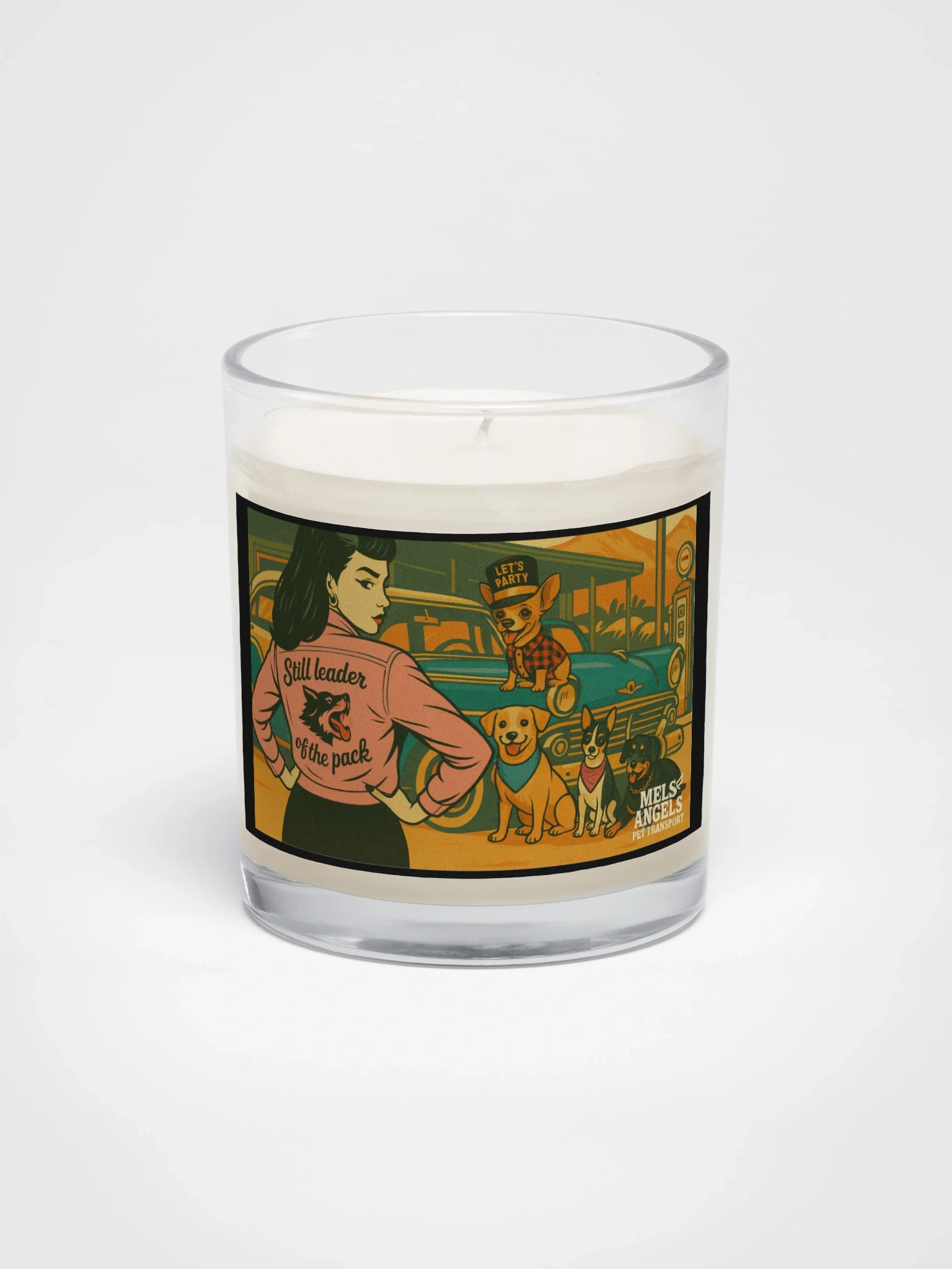 Leader of the Pack Soy Wax Candle – Retro Dog Lover Home Decor product image (3)
