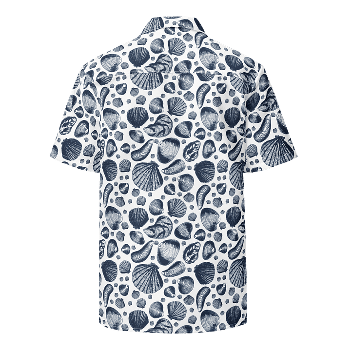 Men's | New England Tidal Treasures | Navy on White | Hawaiian Shirt | Vibrant Coastal Style product image (2)