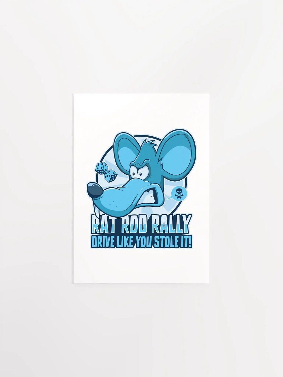 Funny Rat Rod Poster – Hot Rod Rally Cartoon Wall Art product image (3)