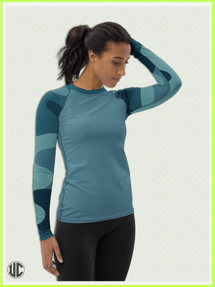 Zahra's Ocean Wave Camo – Women’s Rash Guard product image (4)