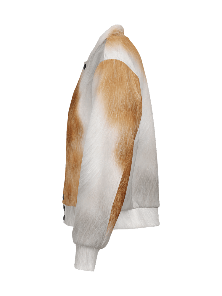 Orange & White Cat Premium Bomber Jacket (Unisex) product image (3)