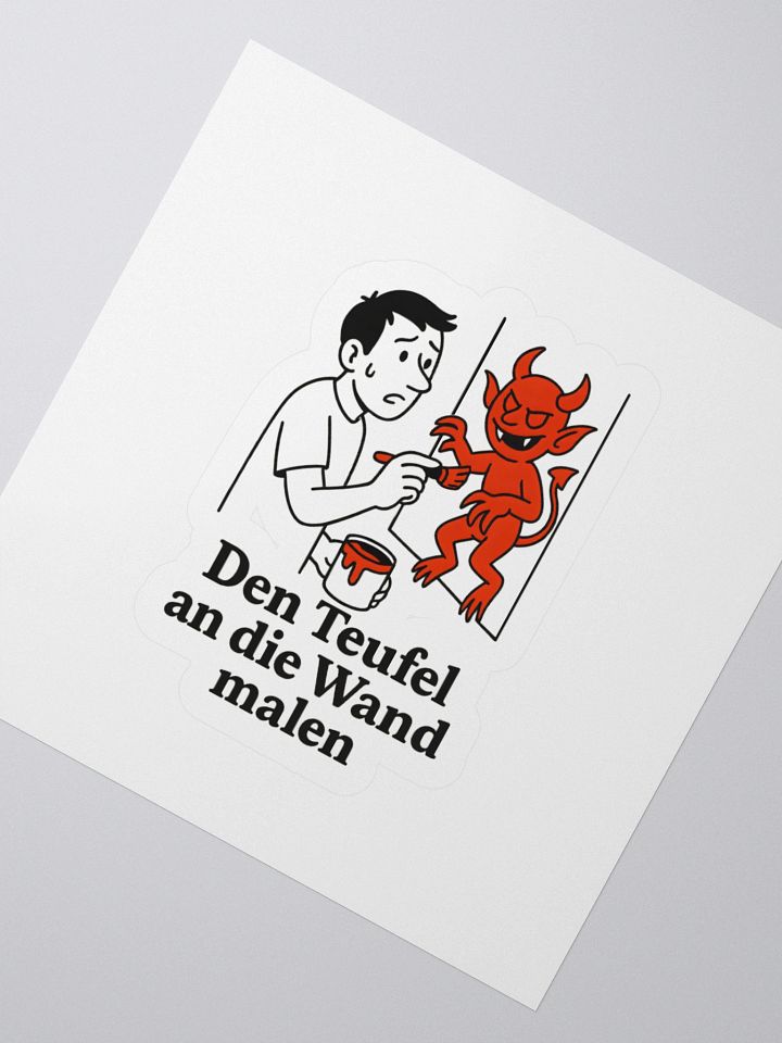 Den Teufel an die Wand malen To paint the devil on the wall sticker by dark alphabet product image (2)