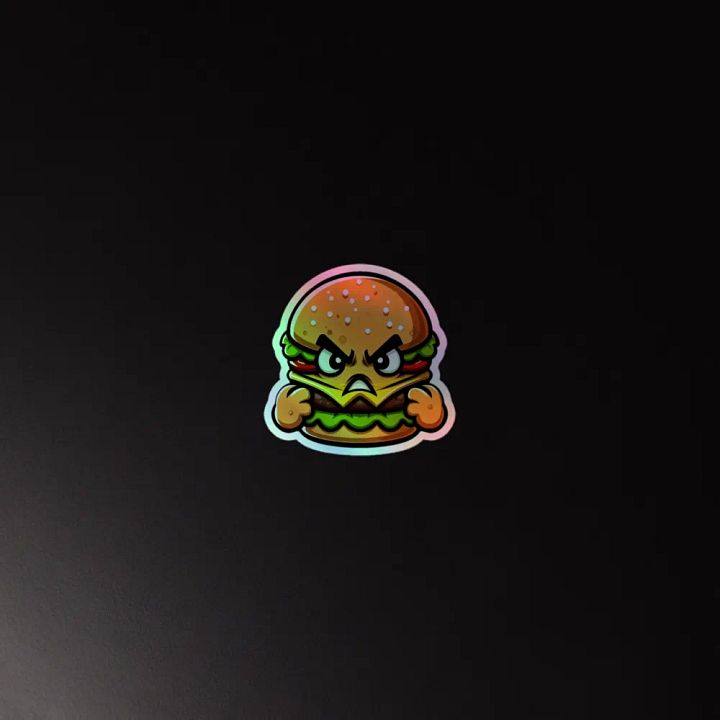 Angry Burger Holographic Sticker Sheet product image (4)