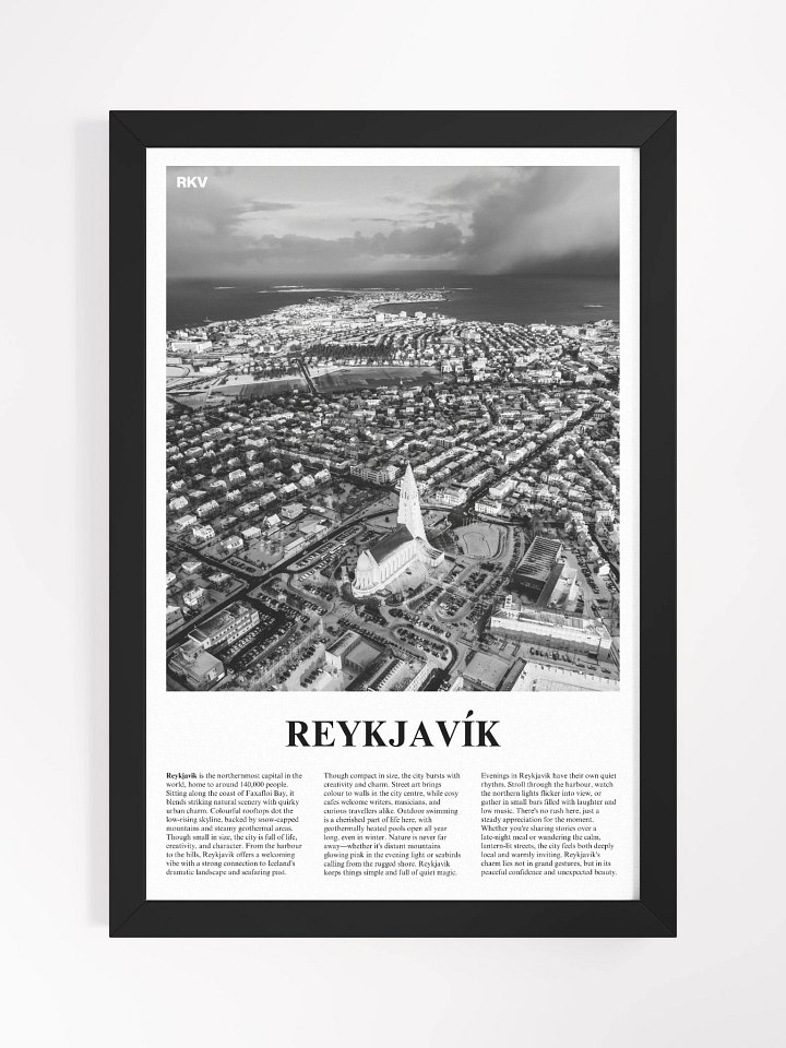 Reykjavik 01 Newspaper Poster | Framed product image (4)