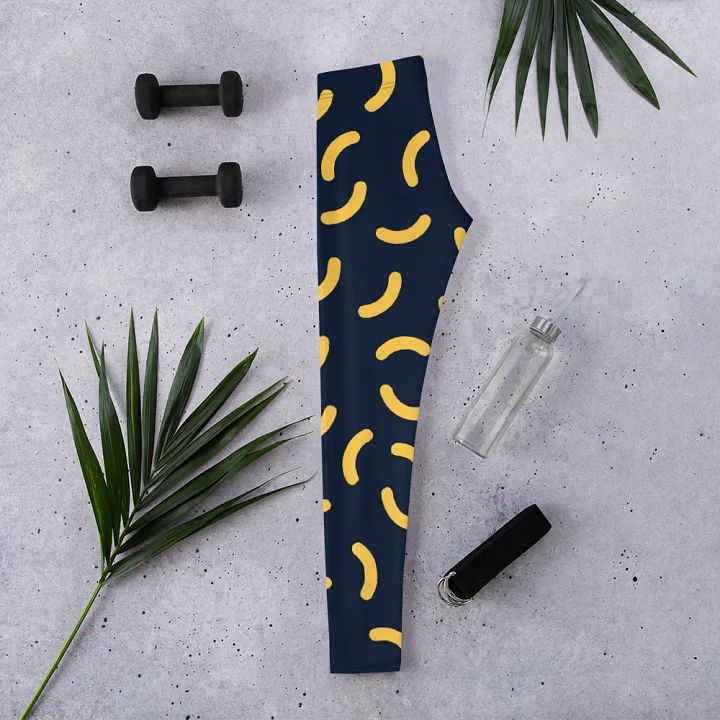Curved Yellow Shapes All-Over Leggings product image (2)