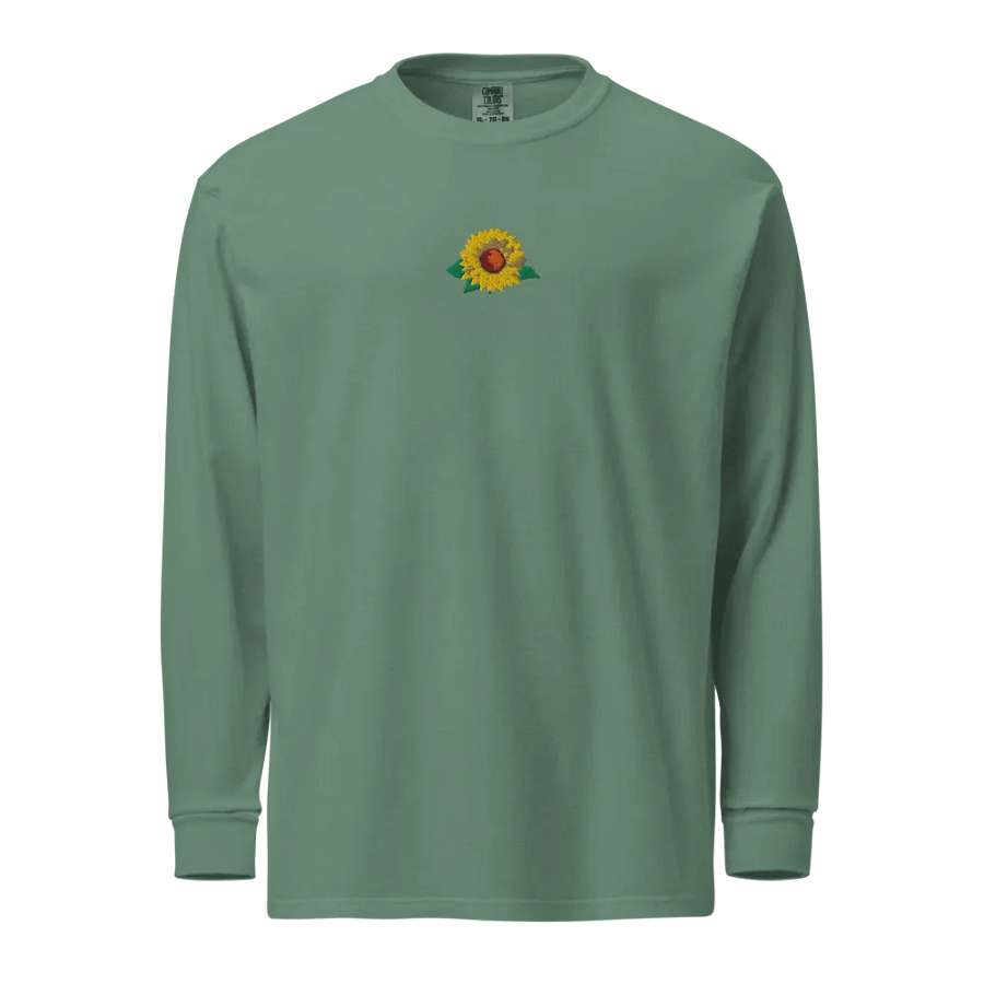 Sunflower Serenity Embroidered Long Sleeve Shirt product image (13)