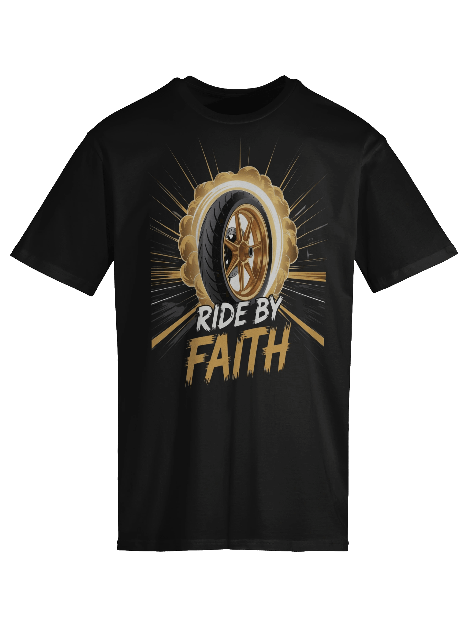 Faithful Ride Gold Spokes T-Shirt product image (13)