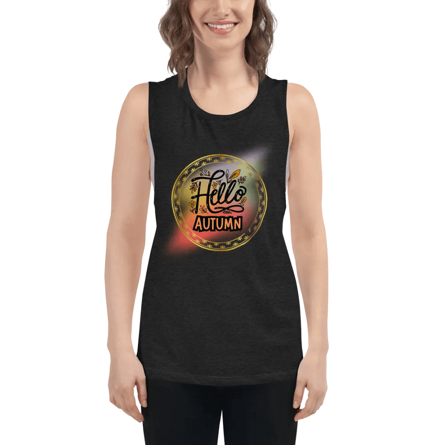 Hello Autumn- Soft Workout Tank for Her Streetwear Tank Top product image (5)