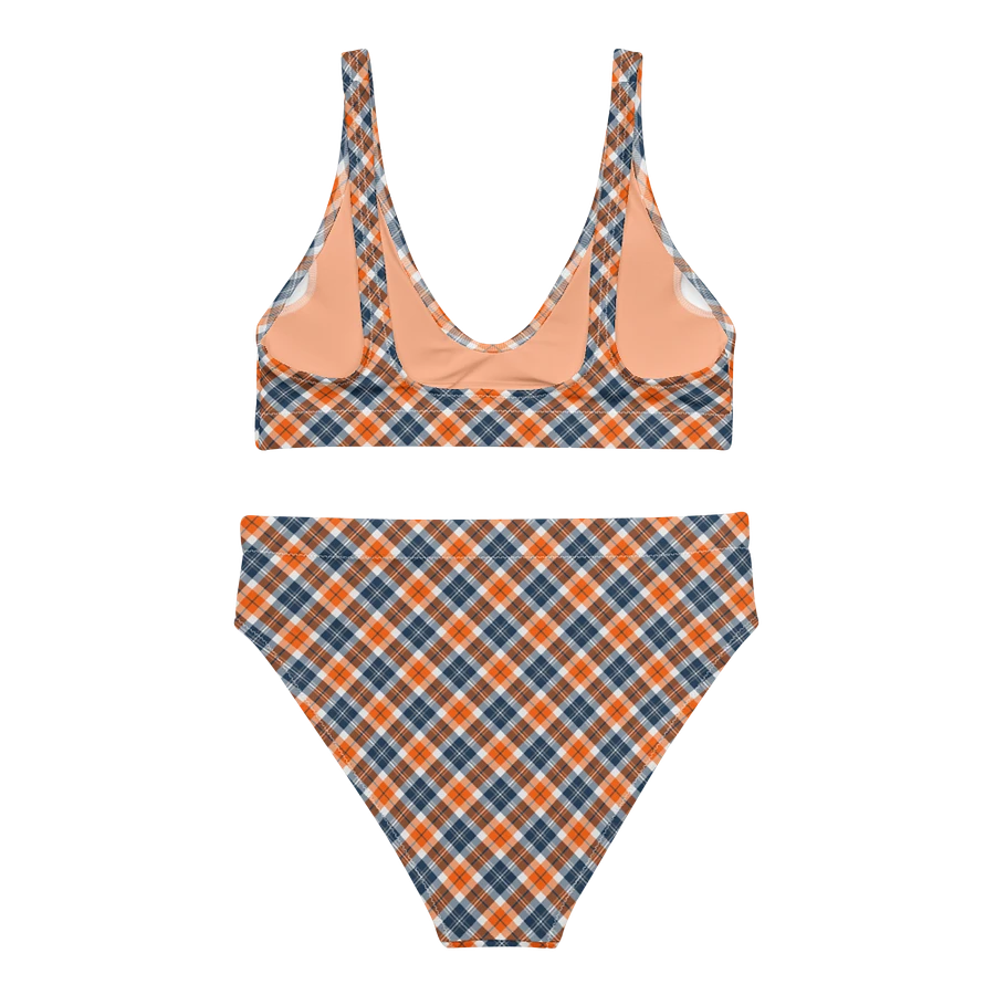 Orange and Blue Sporty Plaid Bikini product image (4)
