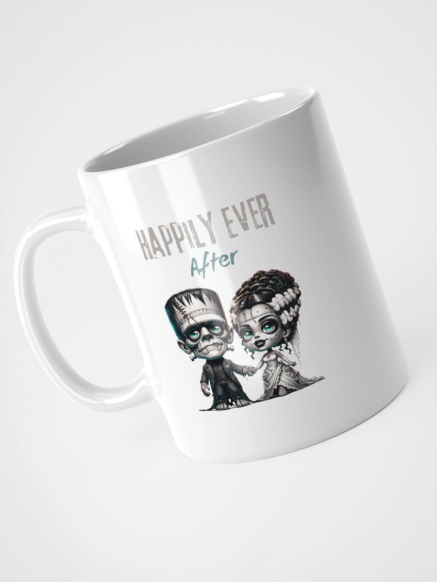 Happily Ever After Cartoonish Frankenstein and Bride Wedding Mug product image (7)