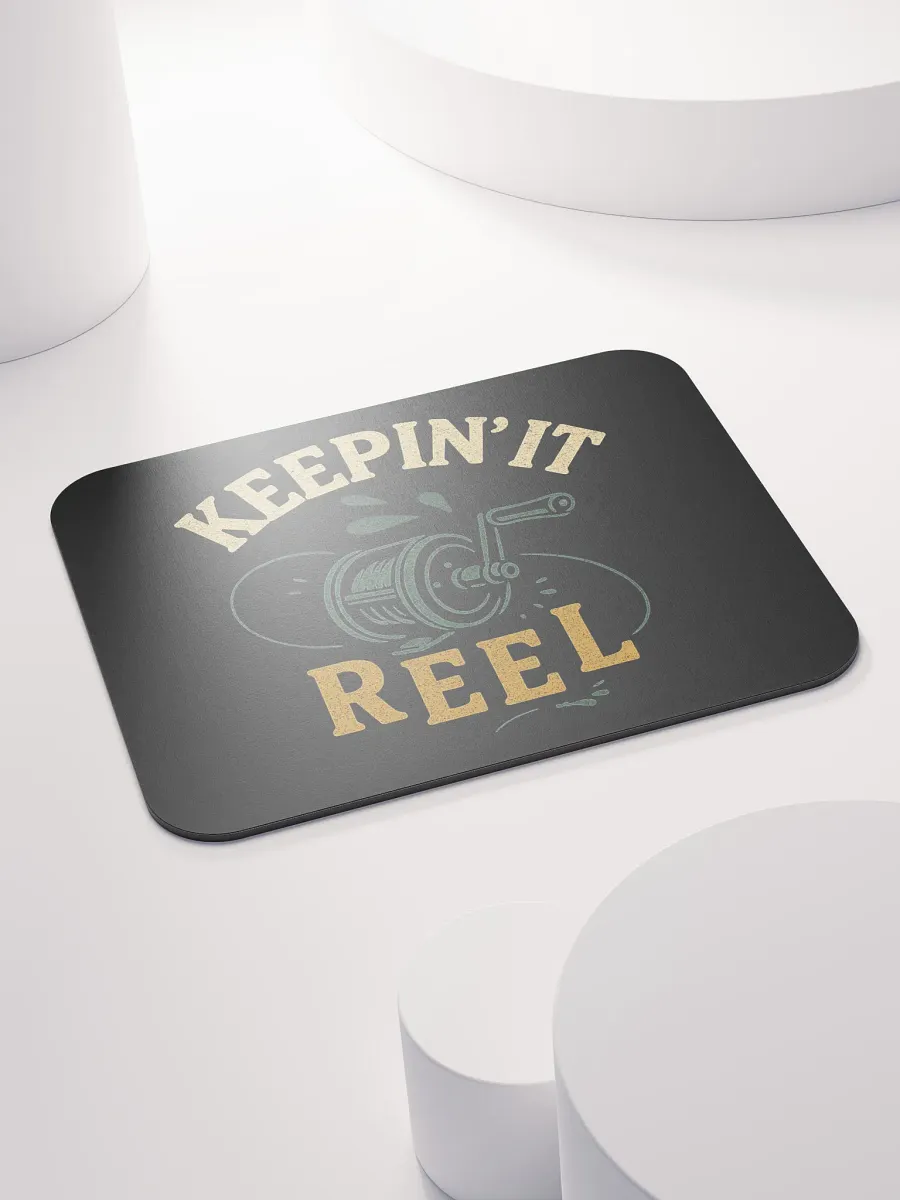 Keepin' It Reel Mouse Pad – Vintage Funny Fishing Desk Decor product image (4)