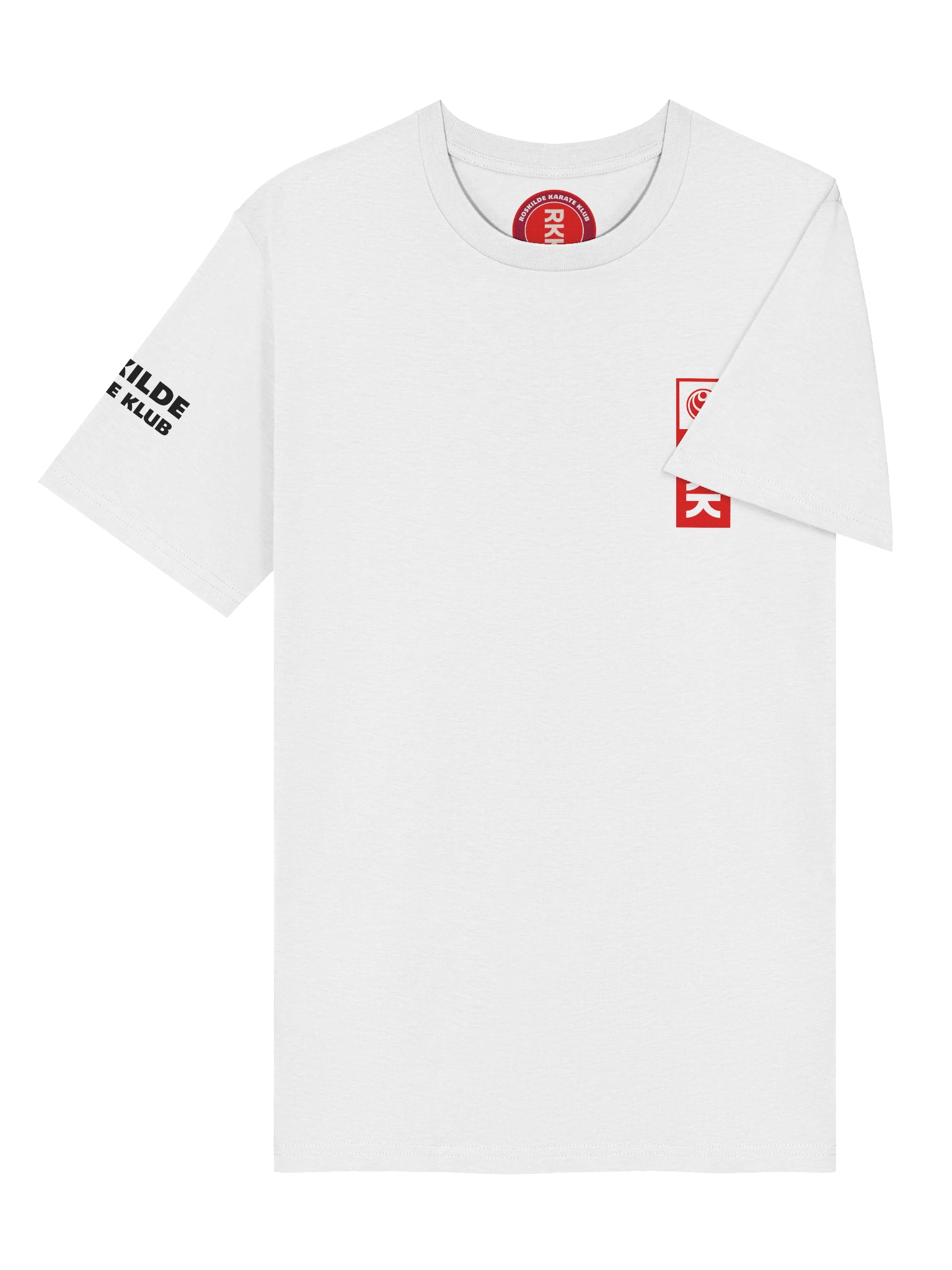 White Organic Cotton T-Shirt, Unisex, RKK Logo product image (6)