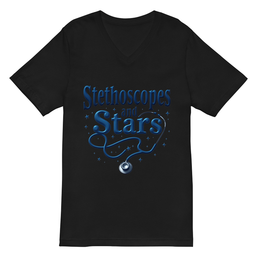 Stethoscopes and Stars V-Neck Tee product image (3)