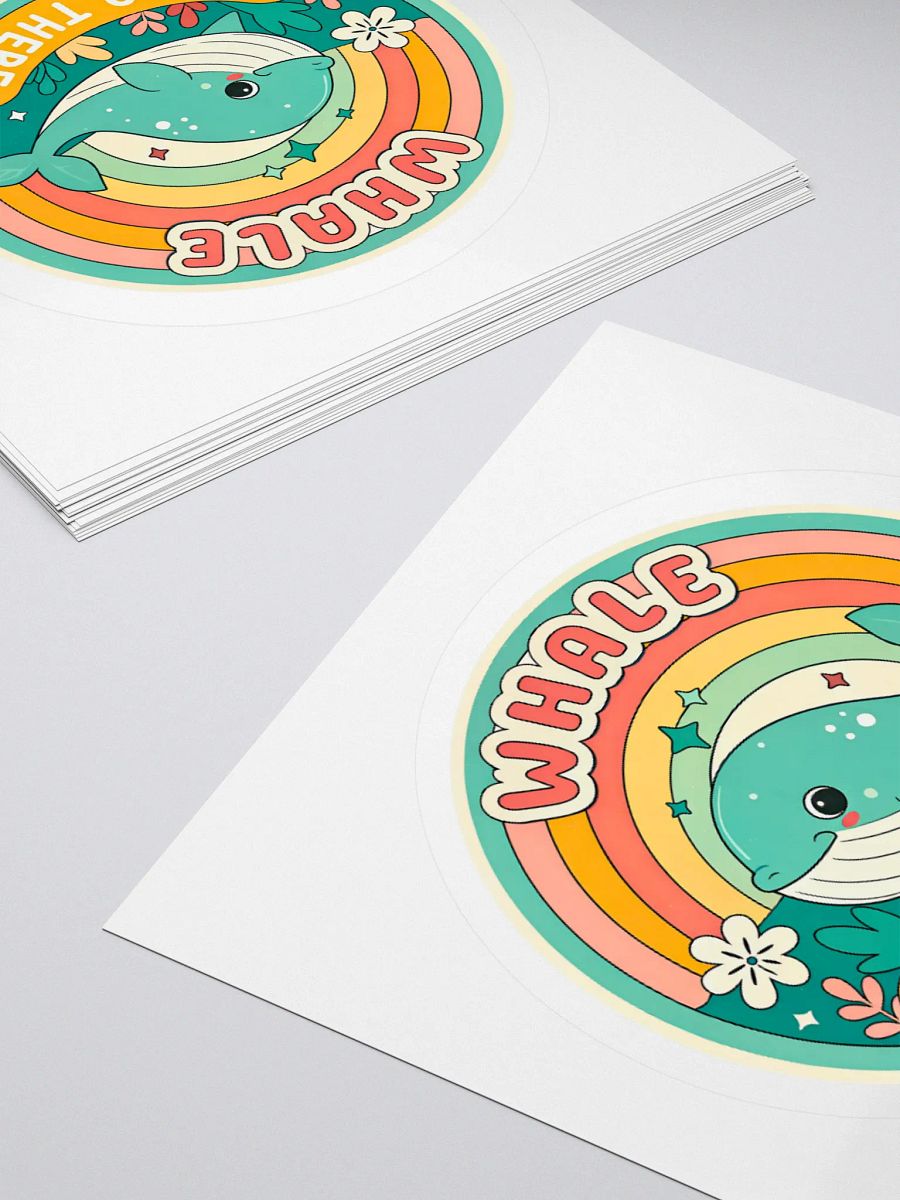 Whale Hello There Kiss Cut Sticker product image (10)