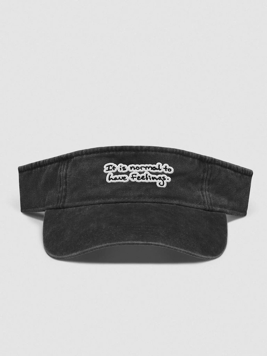 It is normal to have feelings. denim visor (bubble design) product image (1)