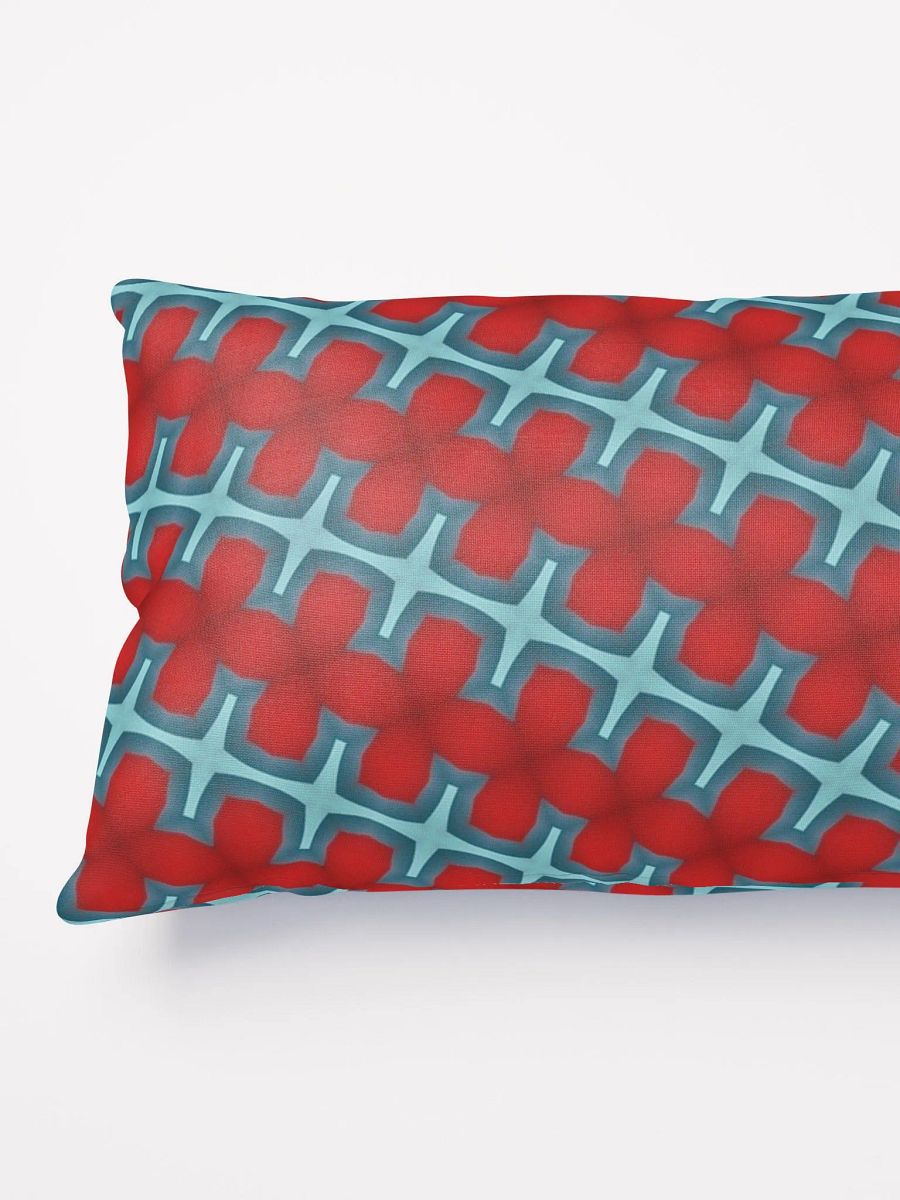 Red & Blue Diagonal Floral Pillow product image (3)