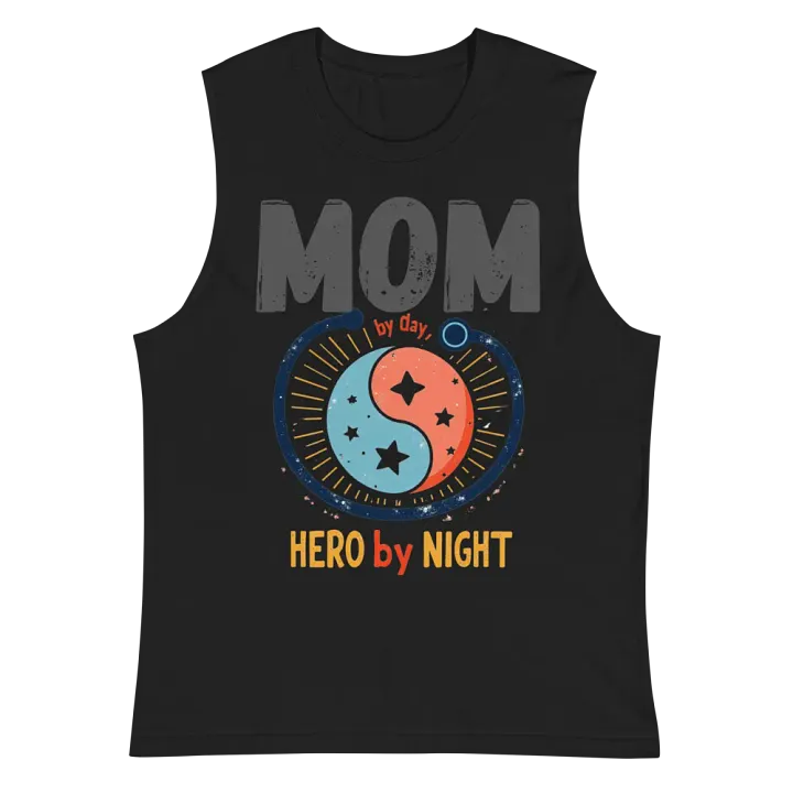 MOM by Day, HERO by Night Muscle Tank product image (3)