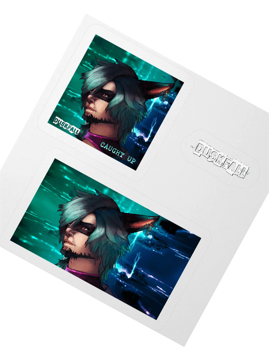 DUSKFALL Neon Fox Kiss Cut Stickers product image (6)
